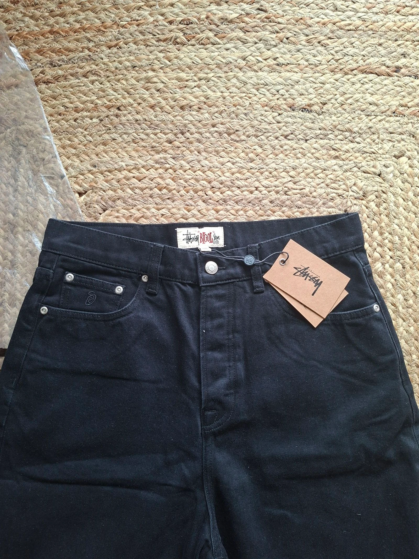 Stussy jort vaquero negro big oil jeans talla S – photo 3